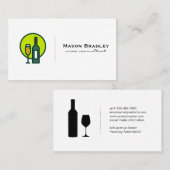 Carte De Visite Expert Vin | Verre et bouteille (Devant / Derrière)