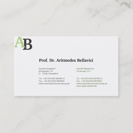 Carte De Visite Experts en écologie (Devant)