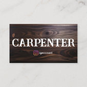 Carte De Visite Experts en menuiserie Charpentier professionnel (Dos)