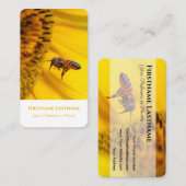 Carte De Visite Experts fleuristes floraux de fleurs d'abeilles fl (Devant / Derrière)