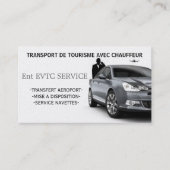 Carte De Visite Exploitant de Voitures de Transport avec Chauffeur (Devant)