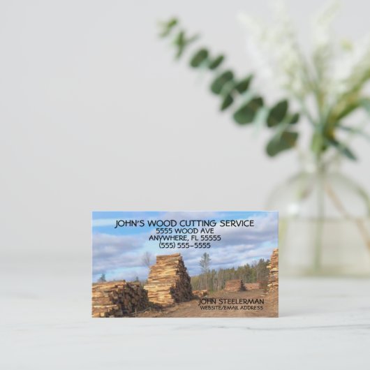 Carte De Visite Exploitation forestière (Debout devant)