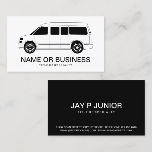 Carte De Visite explorateur campervan (Devant / Derrière)