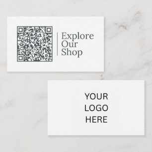 Carte De Visite Explorez notre boutique Code QR et logo personna