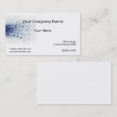 Carte De Visite Explosion bleue de musique sur l'arrière - plan (Devant / Derrière)