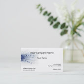 Carte De Visite Explosion bleue de musique sur l'arrière - plan (Debout devant)