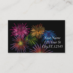 Carte De Visite Explosion de feux d'artifice Thunder_Cove