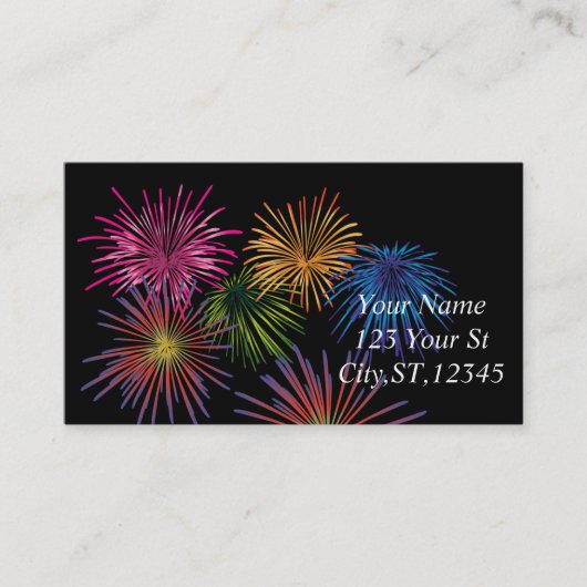 Carte De Visite Explosion de feux d'artifice Thunder_Cove (Devant)