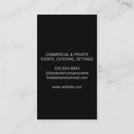 Carte De Visite Explosion d'une fête avec un baiser (Dos)