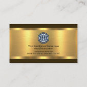 Carte De Visite Exportation de lignes d'or luxueuses Striious (Dos)