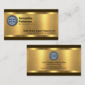 Carte De Visite Exportation de lignes d'or luxueuses Striious (Devant / Derrière)