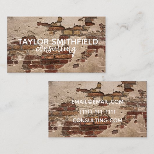 carte de visite exposé de brique (Devant / Derrière)