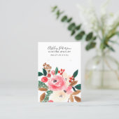 Carte De Visite Exposition de bijoux d'hiver en aquarelle florale (Debout devant)