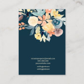 Carte De Visite Exposition de bijoux d'oreilles en cascade florale (Dos)