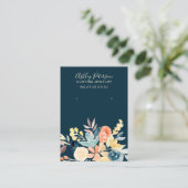 Carte De Visite Exposition de bijoux d'oreilles en cascade florale (Debout devant)