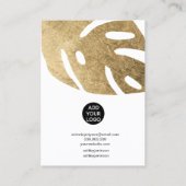 Carte De Visite Exposition de bijoux tropicaux en feuille d'or (Dos)