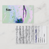 Carte De Visite Exposition de professionnel de musique (Devant / Derrière)