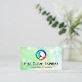 Carte De Visite Express du service de nettoyage | Bulle de savon (Debout devant)