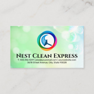 Carte De Visite Express du service de nettoyage Bulle de savon
