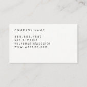 Carte De Visite Expressif moderniste (Dos)