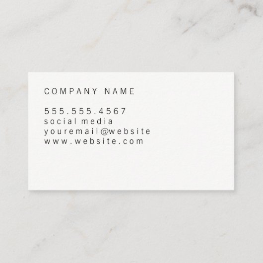 Carte De Visite Expressif moderniste (Dos)