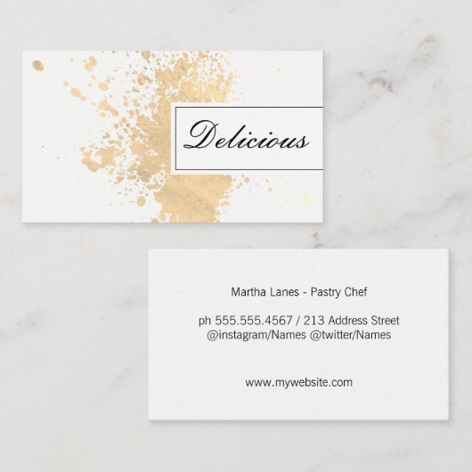 Carte De Visite Expressif or exécutif (Devant / Derrière)