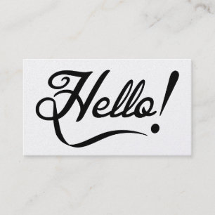Carte De Visite Expression Bonjour