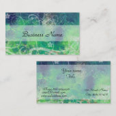 Carte De Visite Expressive Par Design Abstrait Green Digital (Devant / Derrière)