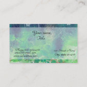 Carte De Visite Expressive Par Design Abstrait Green Digital (Dos)