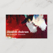 Carte De Visite Expressive Peinture Artistique Strokes (Devant)