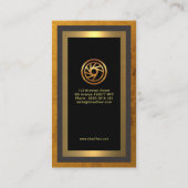 Carte De Visite Exquis Exquis Gold Rectangles Chauffeur (Dos)