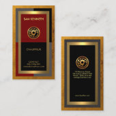 Carte De Visite Exquis Exquis Gold Rectangles Chauffeur (Devant / Derrière)