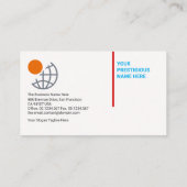 Carte De Visite Exquise Concise Blue Atlas Global (Dos)