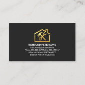 Carte De Visite Exquise Gold Home Paint Splatter (Dos)