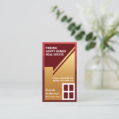 Carte De Visite Exquise Gold Rooftop Realtor Abstrait (Debout devant)