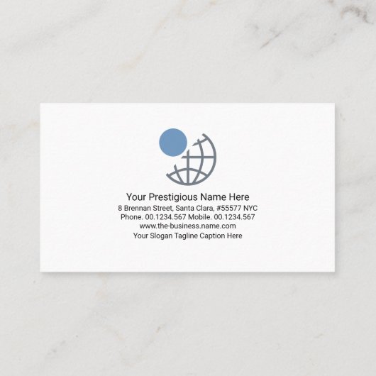 Carte De Visite Exquise Interception de Blue Lines Propriétaire Fo (Dos)