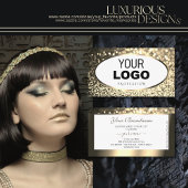 Carte De Visite Exquise Parties scintillant d'étincelle or blanc a