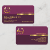 Carte De Visite Exquise Rétro Couches violettes Réalité (Devant / Derrière)