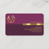 Carte De Visite Exquise Rétro Couches violettes Réalité (Dos)