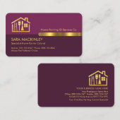Carte De Visite Exquisite Retro Purple Layers Colorist (Devant / Derrière)