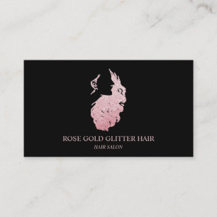 Carte De Visite Extension de cheveux Rose gold