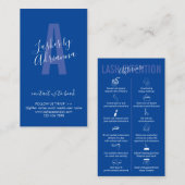 Carte De Visite Extension de la ceinture de maquillage bleu marine (Devant / Derrière)