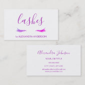 Carte De Visite Extension de Parties scintillant violet et étincel (Devant / Derrière)