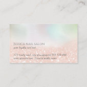 Carte De Visite Extension d'ongle doré rose moderne (Dos)