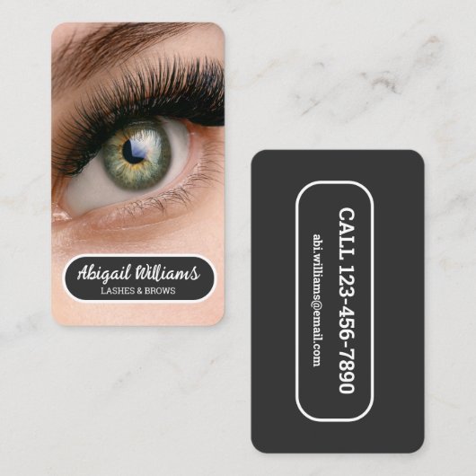 Carte De Visite Extension Eyelash (Devant / Derrière)