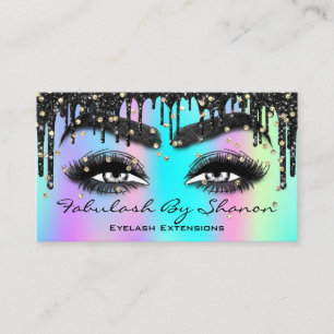 Carte De Visite Extension Eyelash Brow QRCode Microbling Holograp