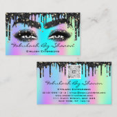 Carte De Visite Extension Eyelash Brow QRCode Microbling Holograph (Devant / Derrière)
