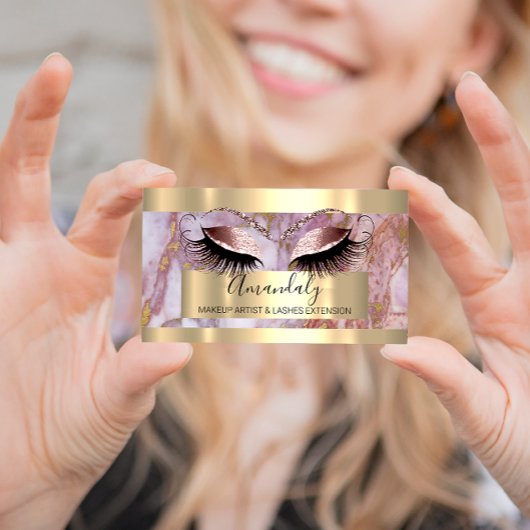 Carte De Visite Extension Eyelash de maquillage professionnel Marb