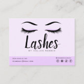 Carte De Visite Extension Eyelash Instructions de suivi Lash Logo (Devant)