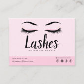 Carte De Visite Extension Eyelash Instructions de suivi Lash Logo (Devant)